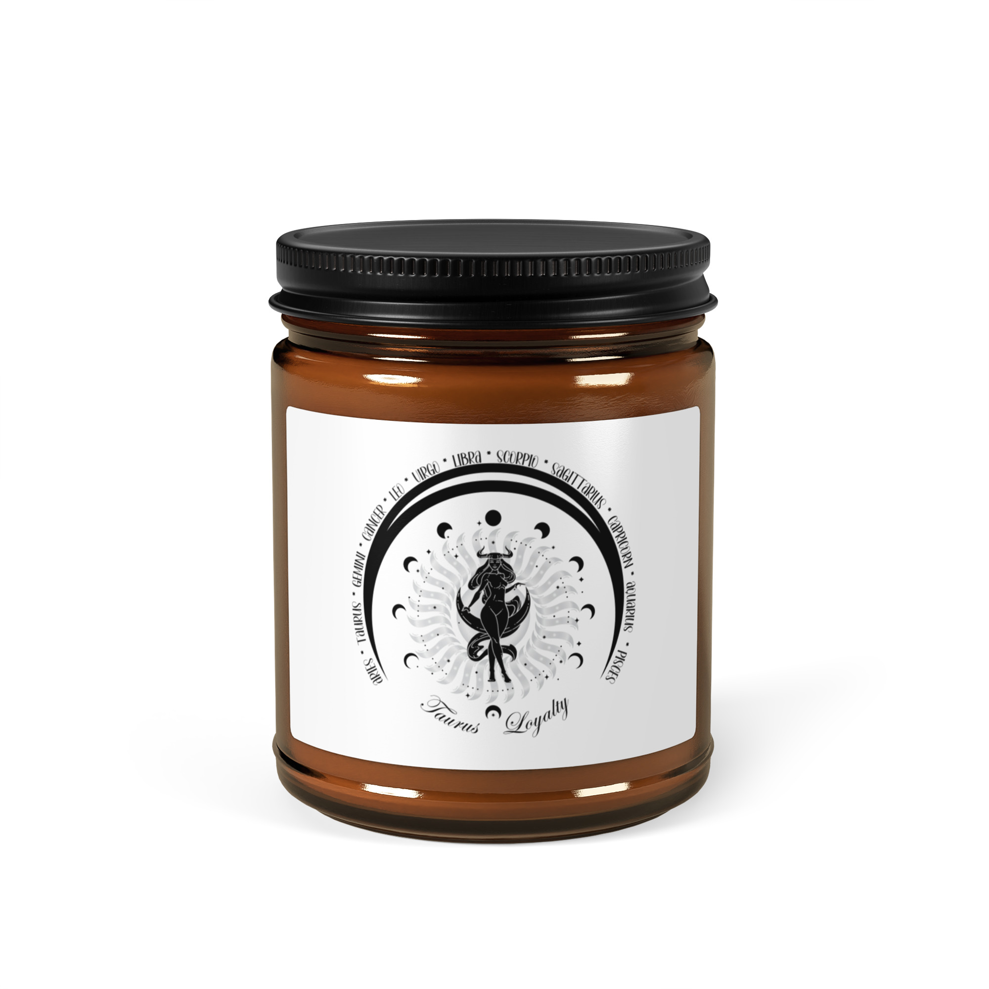 Amber jar soy candle